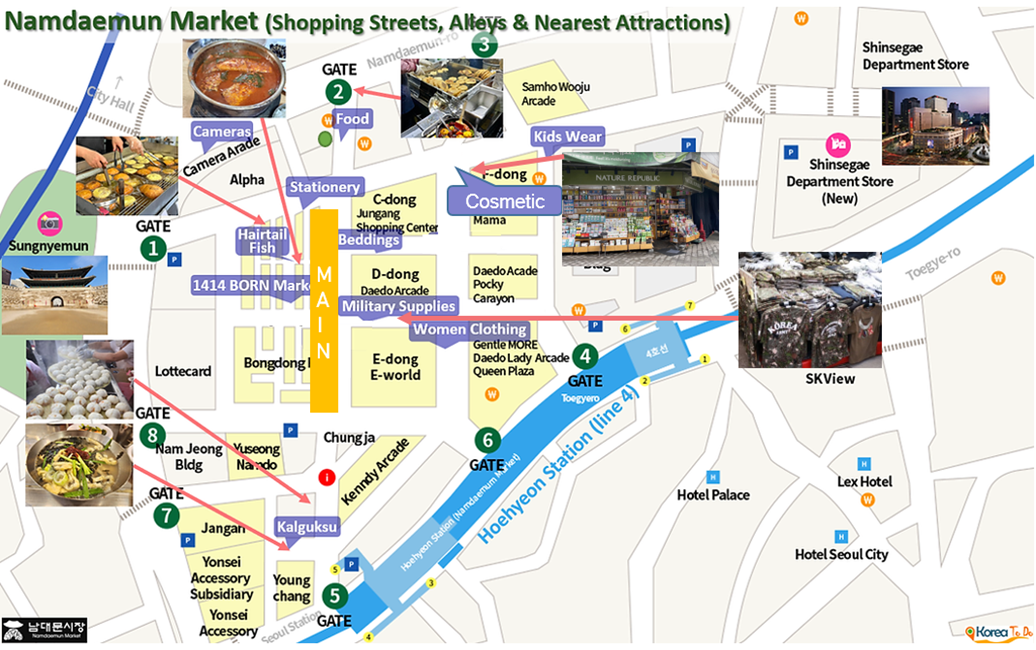 Namdaemun Market Guide map